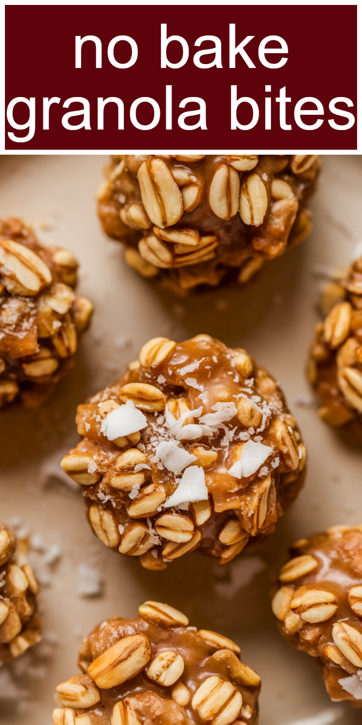 No-Bake Granola Bites Pinterest Pin