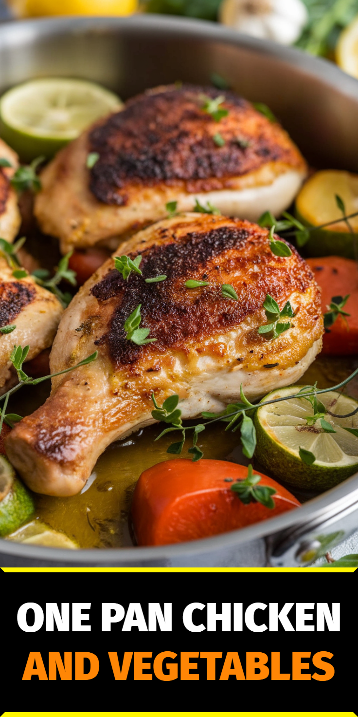 One-Pan Chicken and Vegetables Pinterest Pin