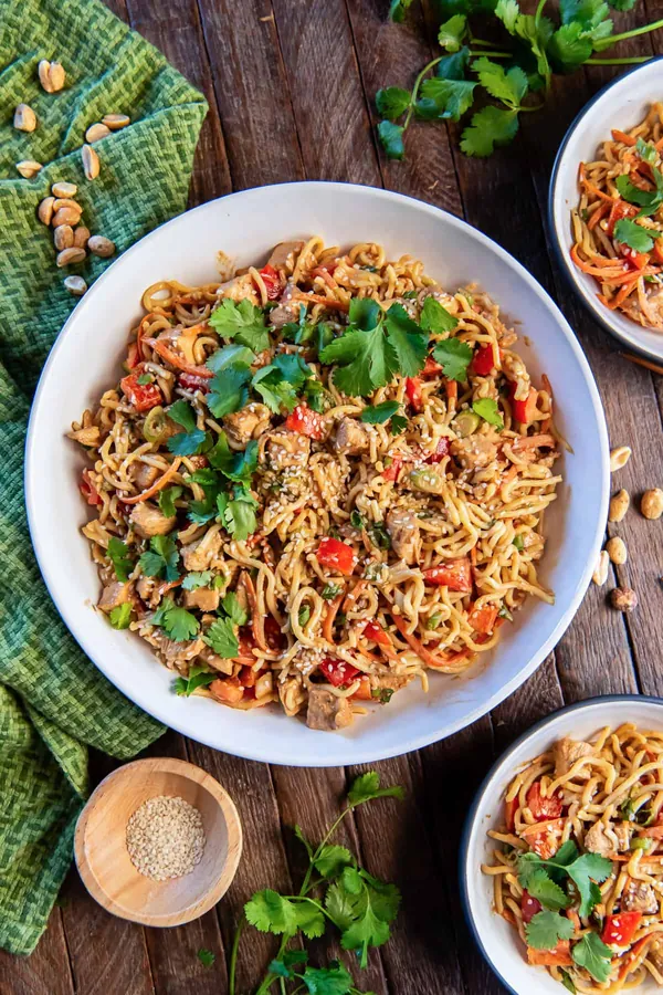 Peanut Noodles with Chicken