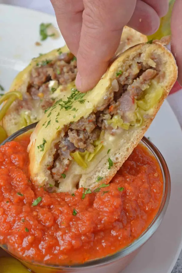 Peperoncini Sausage Stromboli
