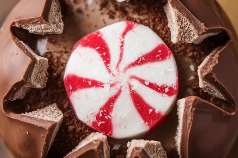 Peppermint Hot Chocolate Bombs - Featured Image