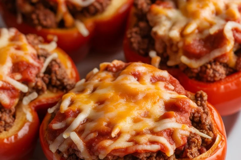 Pizza Stuffed Peppers - Featured Image