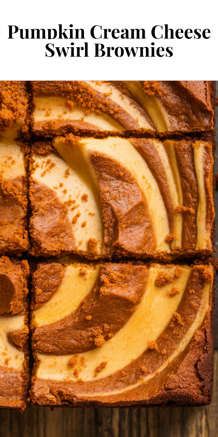 Pumpkin Cream Cheese Swirl Brownies Pinterest Pin
