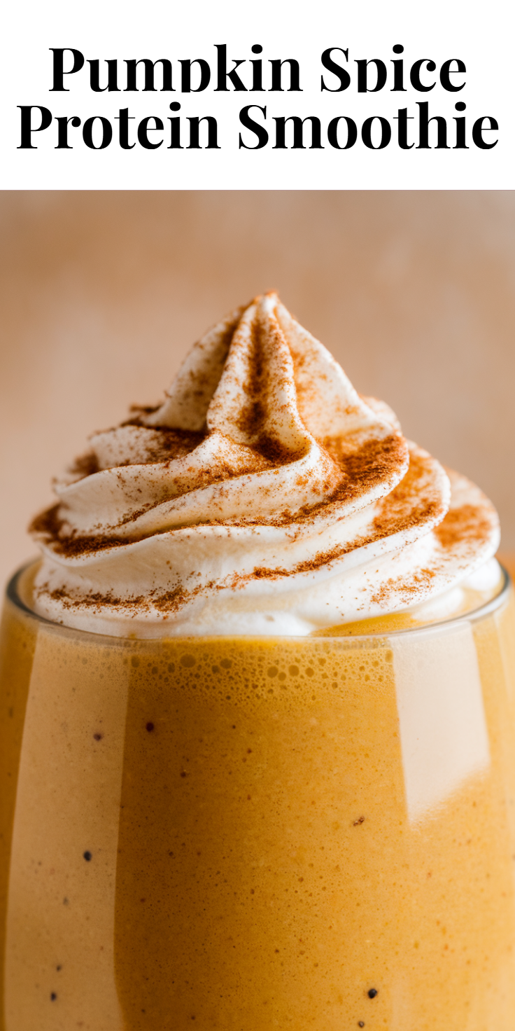 Pumpkin Spice Protein Smoothie Pinterest Pin