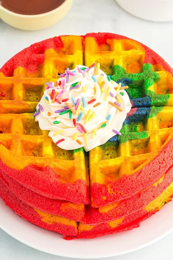 Rainbow Waffles