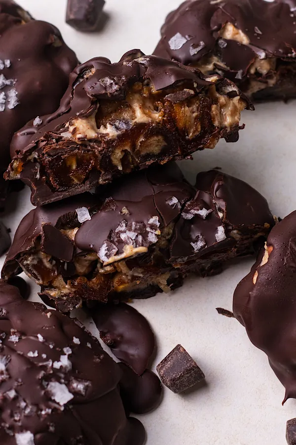 Salted Caramel Yogurt Clusters with Dates