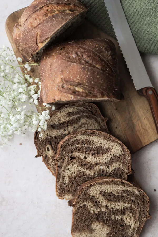 Sourdough Marble Rye Bread