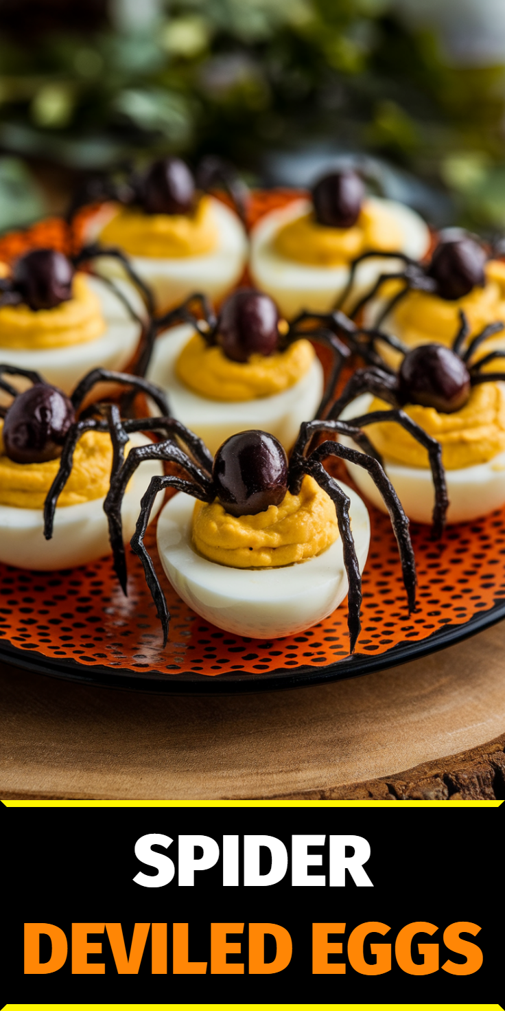 Spider Deviled Eggs Pinterest Pin