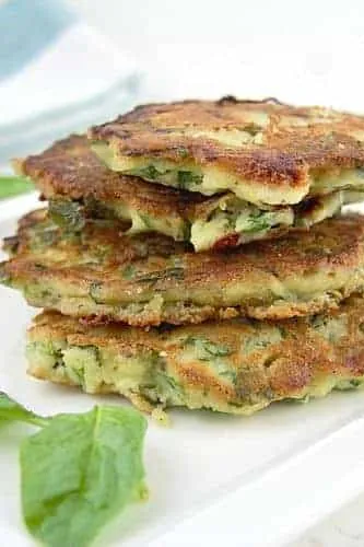 Spinach Feta Savory Pancakes
