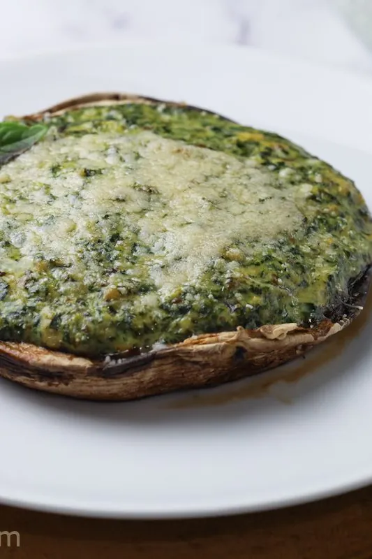 Spinach Souffle Stuffed Mushrooms