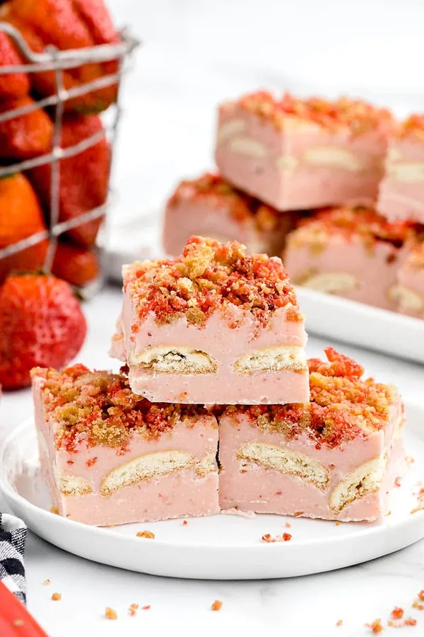 Strawberry Shortcake Fudge