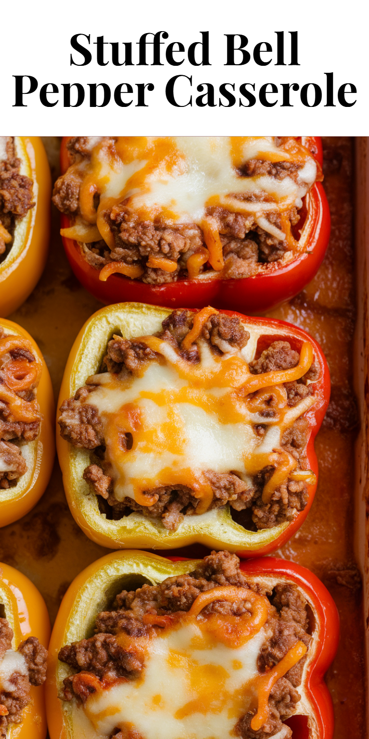 Stuffed Bell Pepper Casserole Pinterest Pin