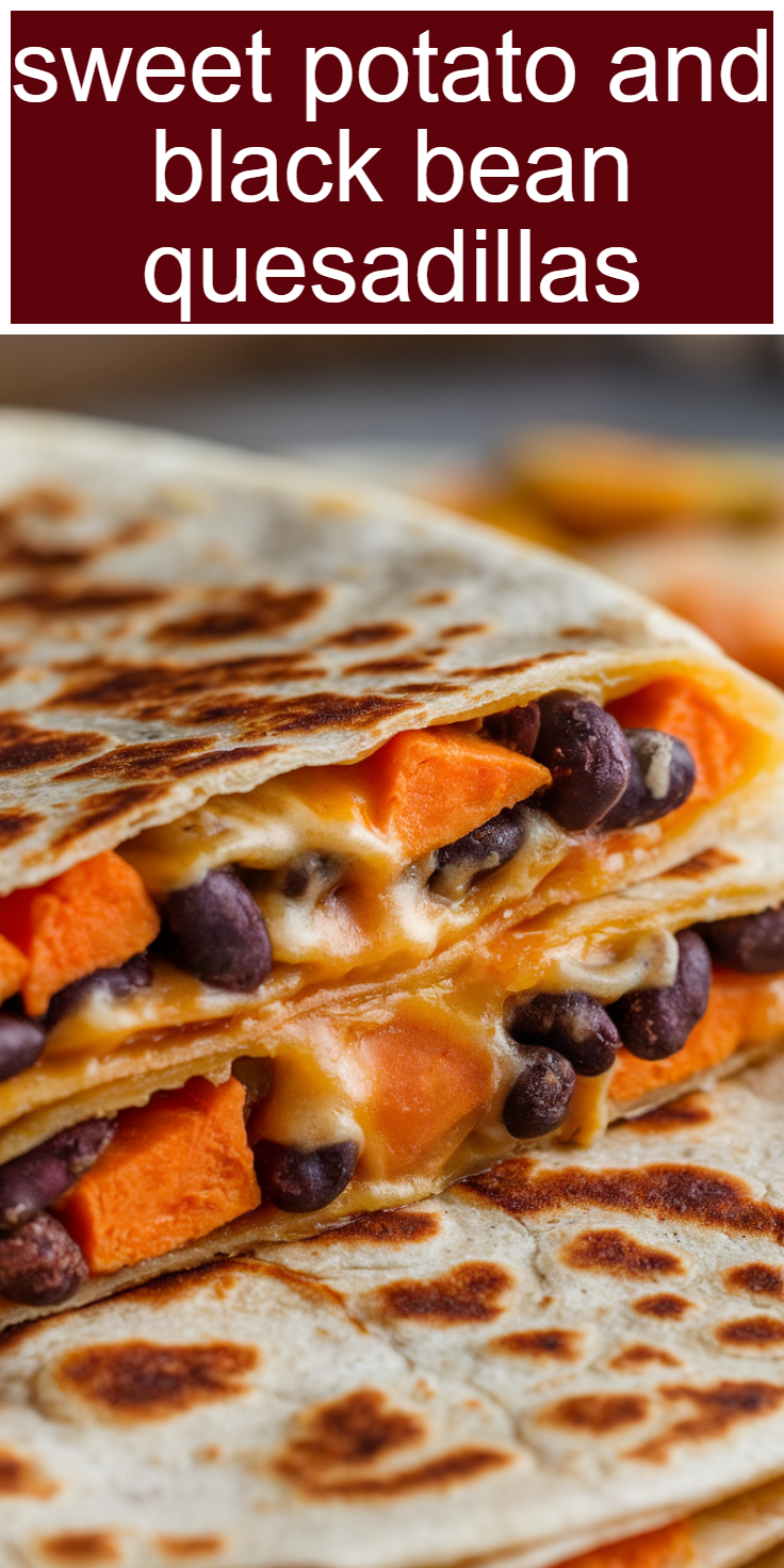 Sweet Potato and Black Bean Quesadillas Pinterest Pin