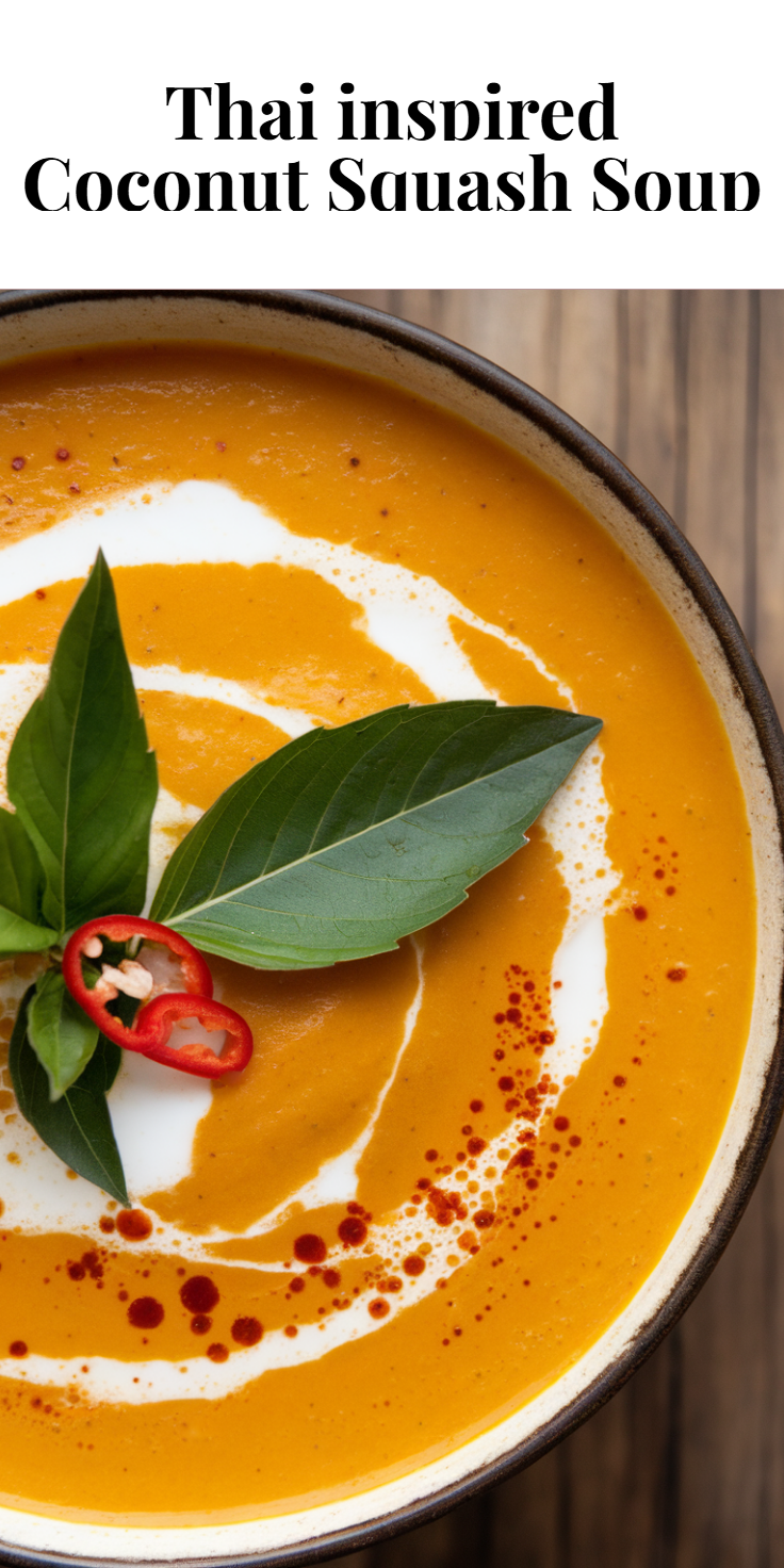 Thai-Inspired Coconut Squash Soup Pinterest Pin