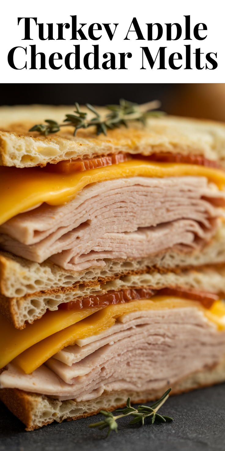 Turkey Apple Cheddar Melts Pinterest Pin