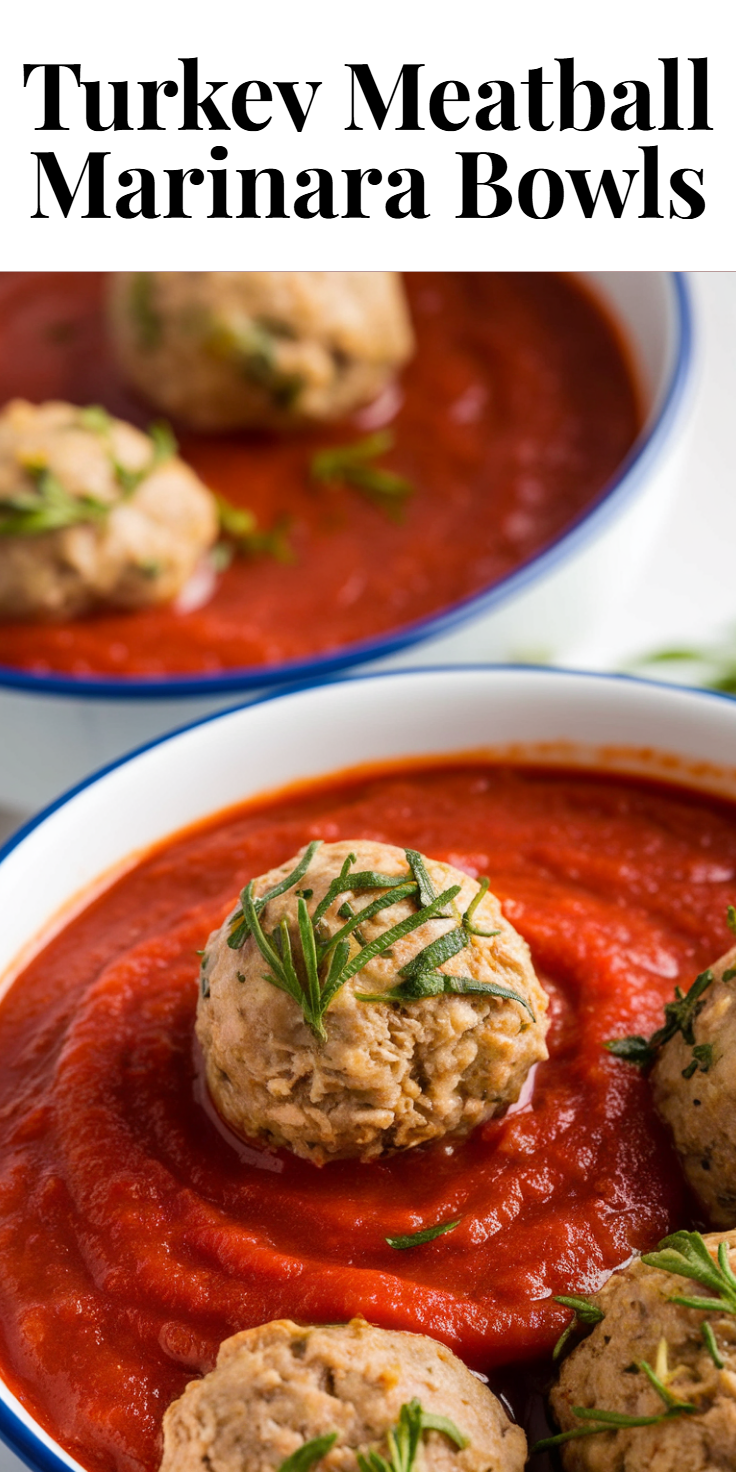 Turkey Meatball Marinara Bowls Pinterest Pin