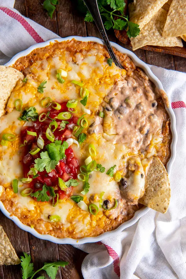 Warm Cheesy Bean Dip