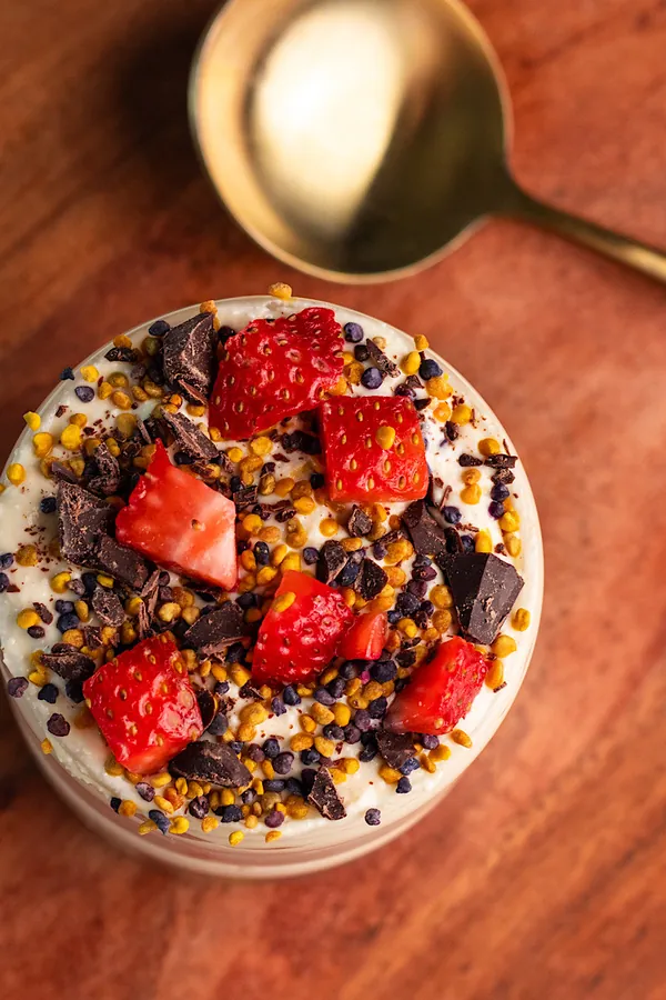 Whipped Honey Cottage Cheese Parfait