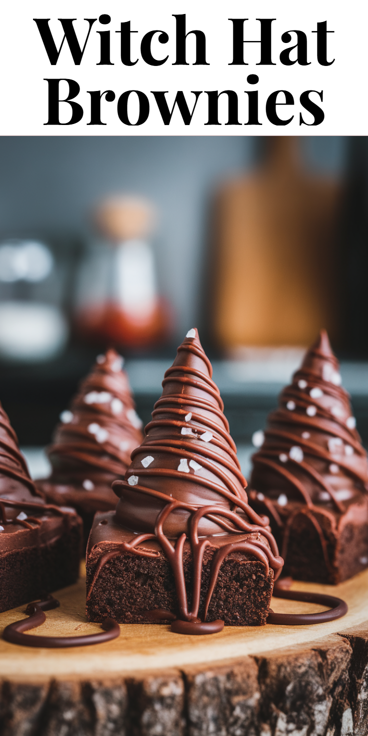 Witch Hat Brownies Pinterest Pin