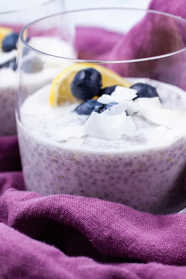 Zesty Lemon Chia Pudding With Creamy Coconut Milk