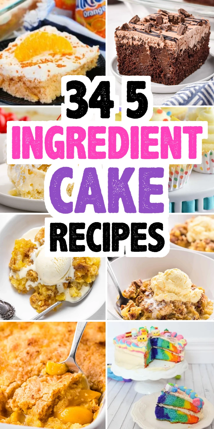 5 Ingredient Cake Recipes