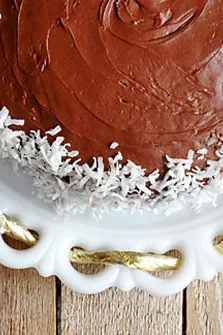 Almond Joy Coconut Snowflake Cake