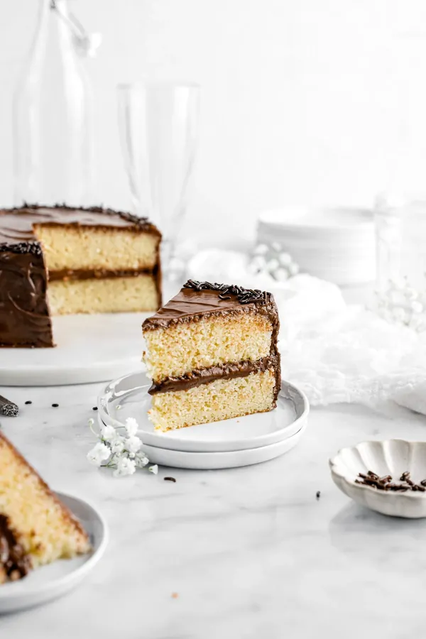 Best Homemade Yellow Cake with Chocolate Frosting