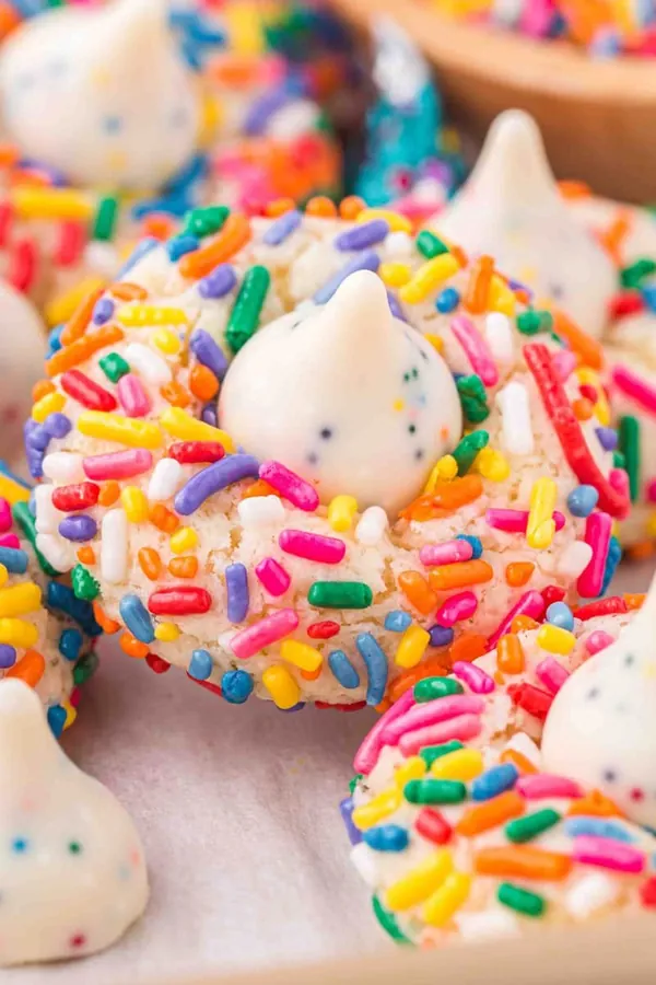 Birthday Cake Kiss Cookies