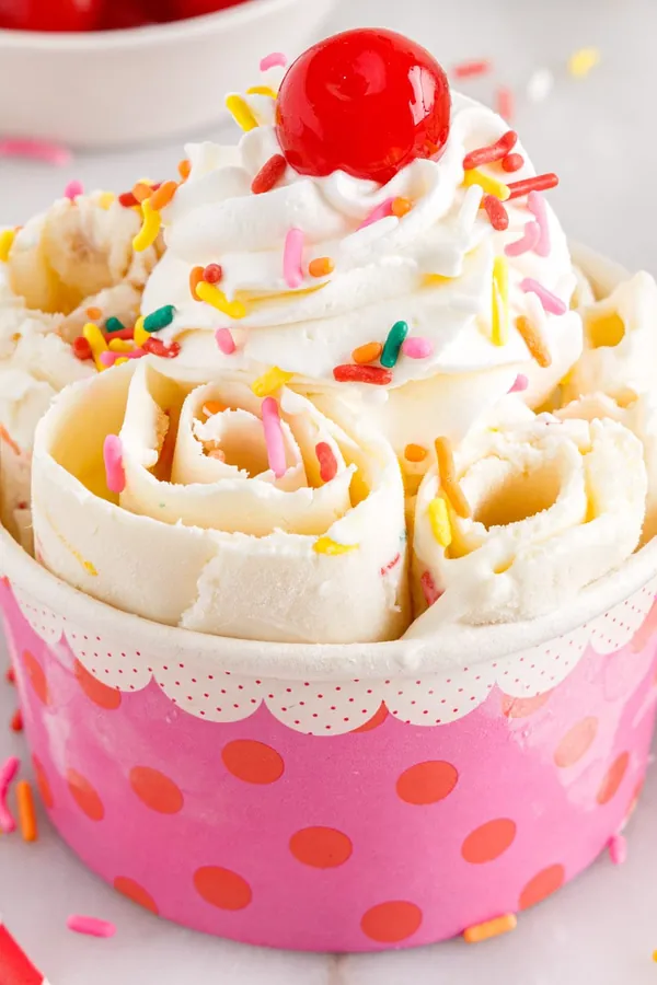 Birthday Cake Rolled Ice Cream