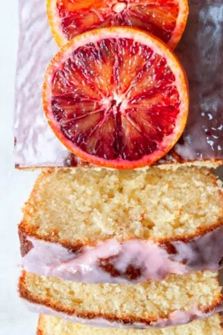 Blood orange olive oil cake