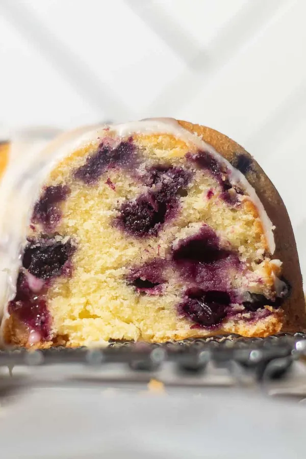Blueberry and Lemon Pound Cake Recipe with Glaze