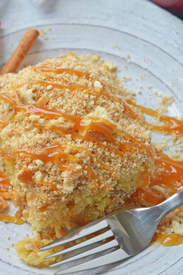 Caramel Apple Poke Cake