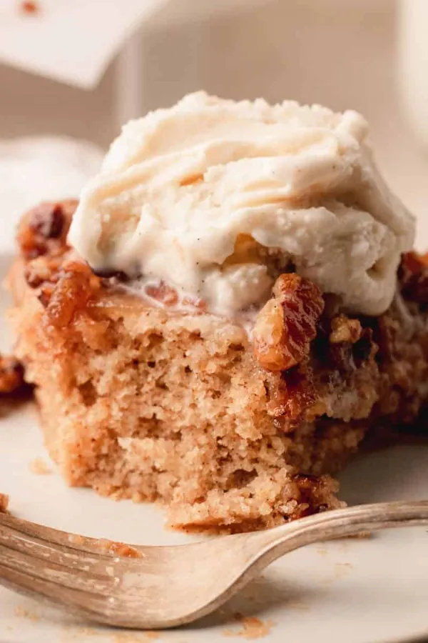 Caramel Pecan Apple Spice Upside Down Cake