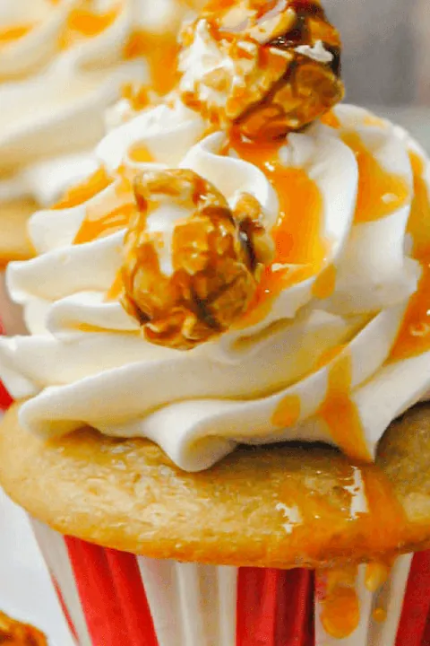 Caramel Popcorn Cupcakes
