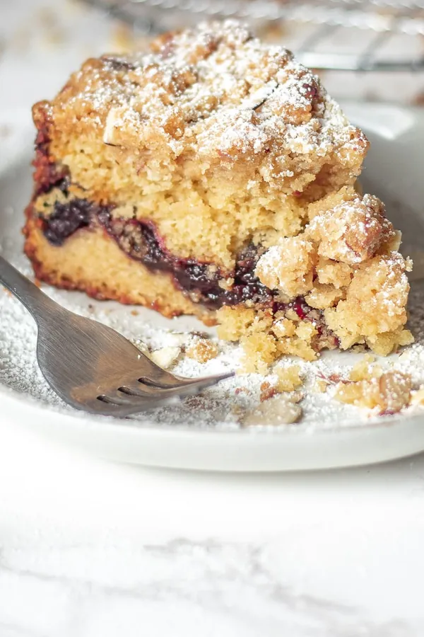Cherry Coffee Cake - Old Fashioned Recipe with Crumb Topping
