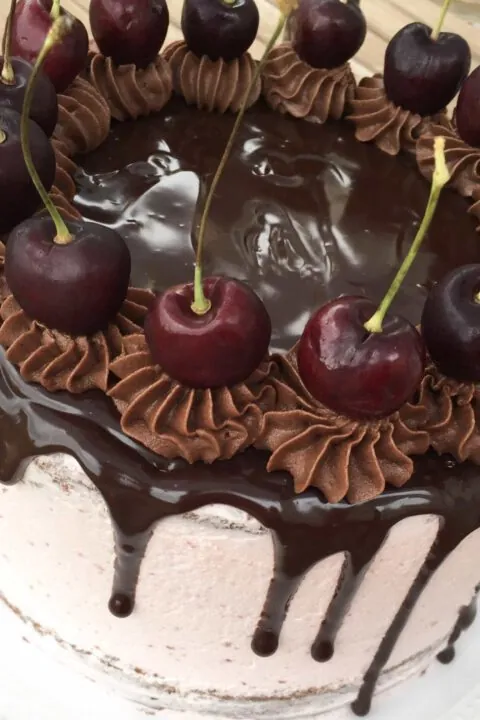Chocolate Cherry Drip Cake
