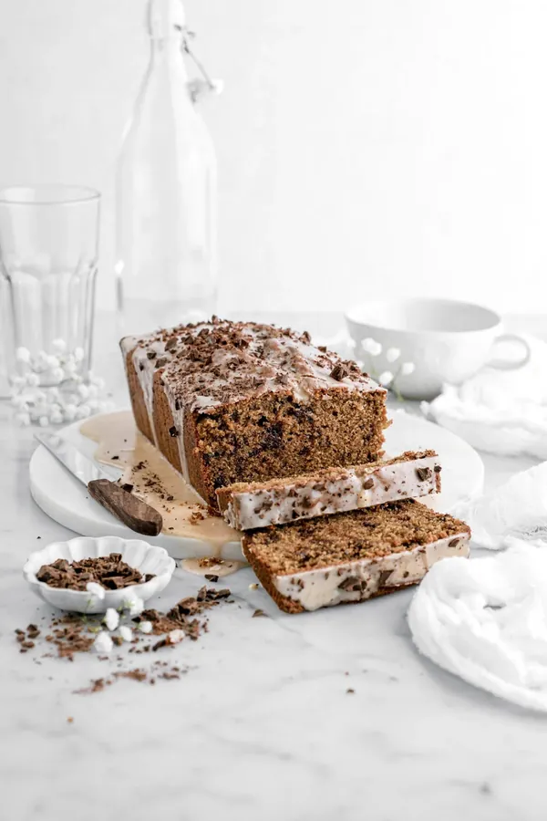 Chocolate Chunk Espresso Sour Cream Loaf Cake