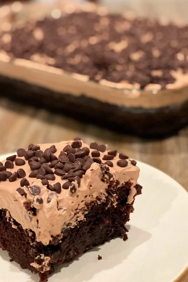 Chocolate Kahlua Poke Cake