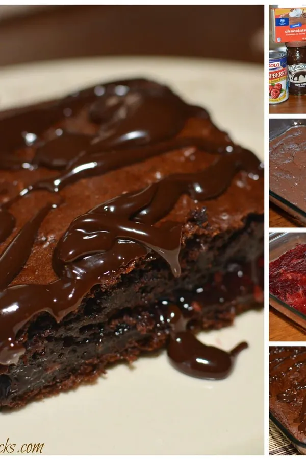 Chocolate Raspberry Dump Cake