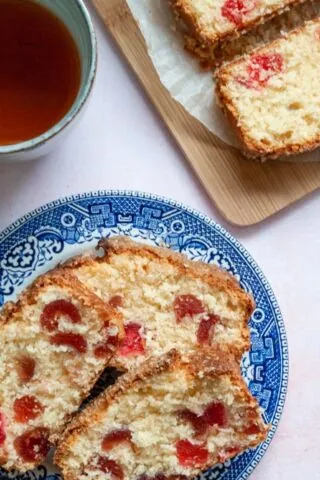 coconut and cherry cake