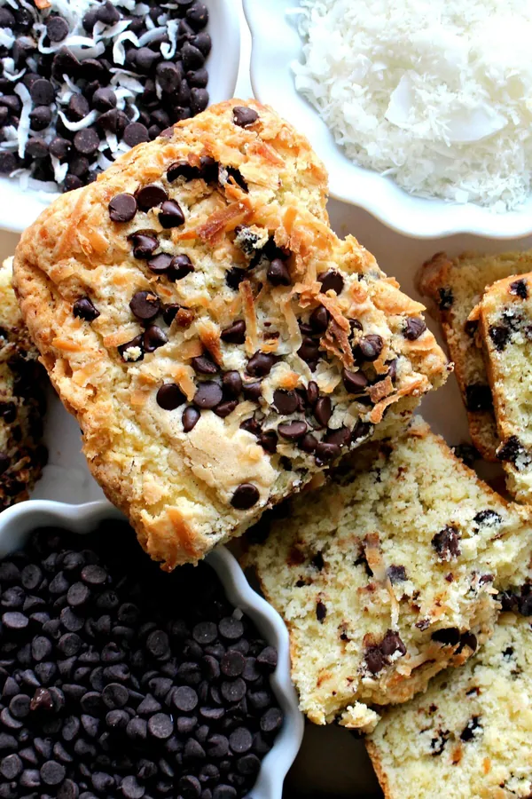 Coconut Chocolate Chip Loaf Cake