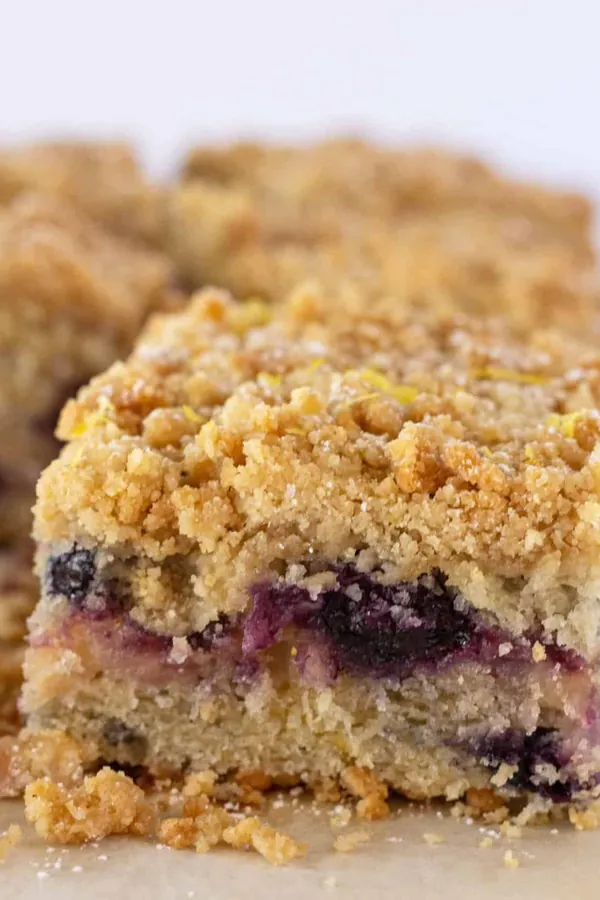 Easy Lemon Blueberry Crumb Cake with Sour Cream Recipe