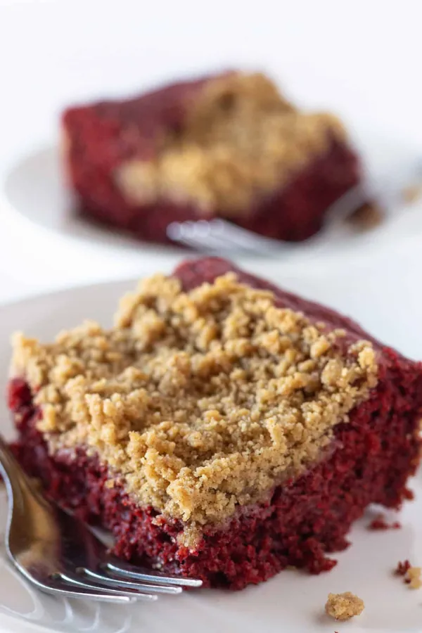 Easy Red Velvet Crumb Cake Recipe Made with a Cake Mix