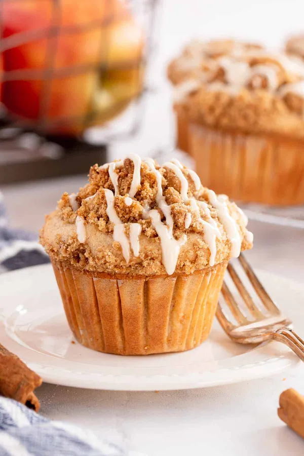 Glazed Apple Coffee Cake Muffins