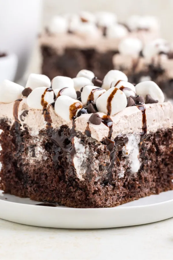 Hot Chocolate Poke Cake