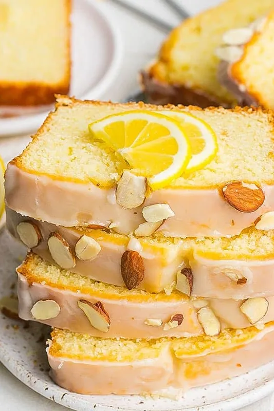 Iced Almond-Lemon Loaf Cake
