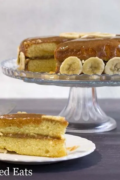 Keto Banana Cake with Caramel Frosting