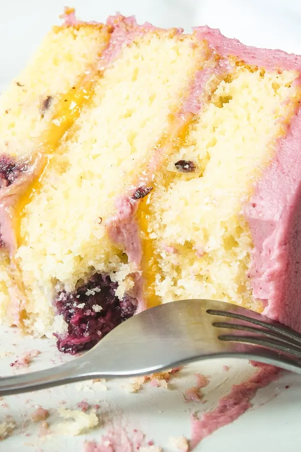 Lemon Blackberry Cake - Moist Layer Cake Recipe