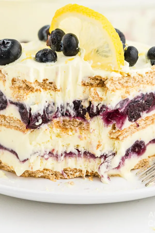 Lemon Blueberry Icebox Cake