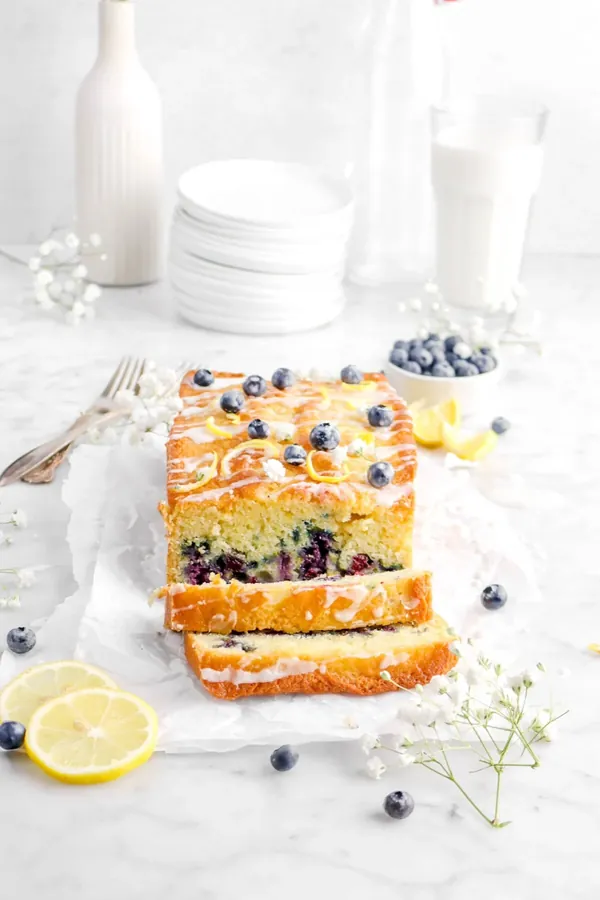 Lemon Blueberry Loaf Cake with Lemon Drizzle